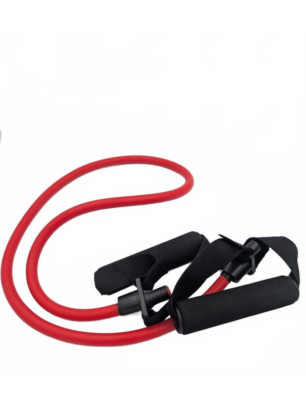 Red Resistance Band with Comfort Foam Handles - Gym Pull Rope Tube